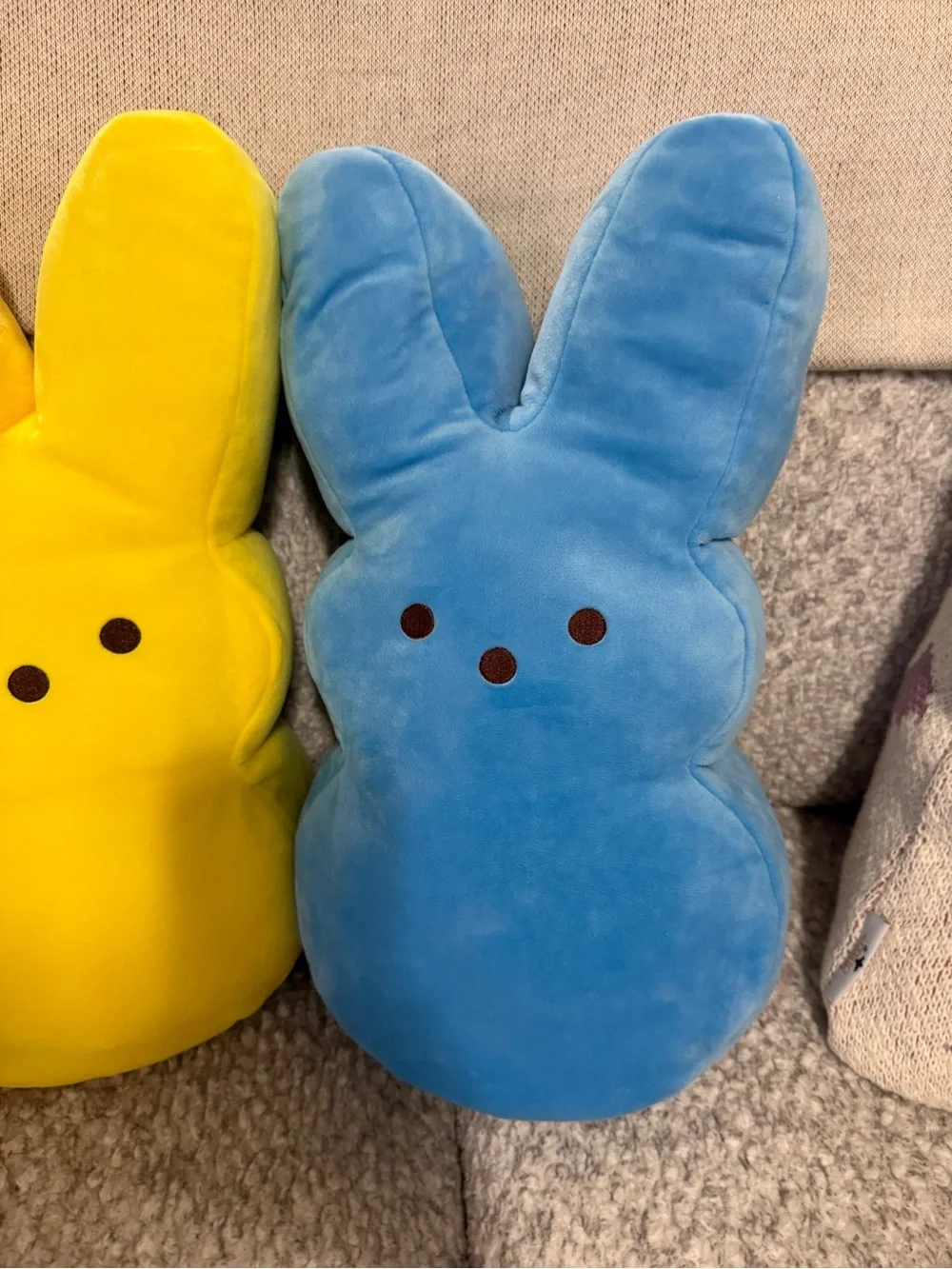 Peeps Bunny Plush Pillow Set (4) Large Easter Peep Decor Decorations